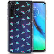 Cute Dinosaur Print Slim Cover For Motorola Moto G (Power, Stylus, Play, 5G), Print in USA