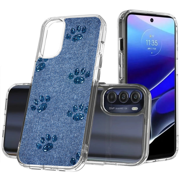 Paw Footprints Print Slim Cover For Motorola Moto G (Power, Stylus, Play, 5G), Print in USA