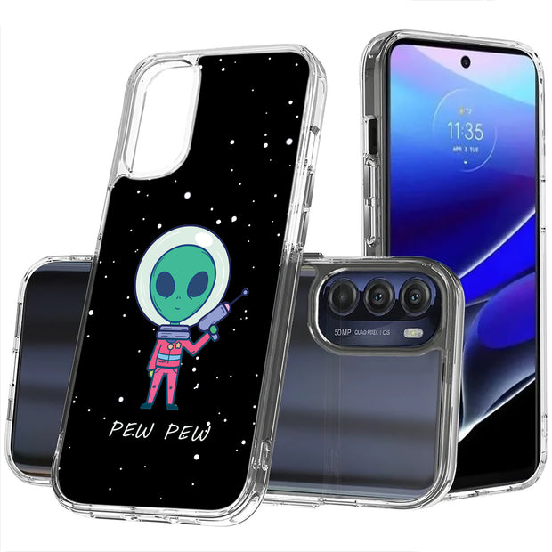 Pew Pew Alien Print Slim Cover For Motorola Moto G (Power, Stylus, Play, 5G), Print in USA