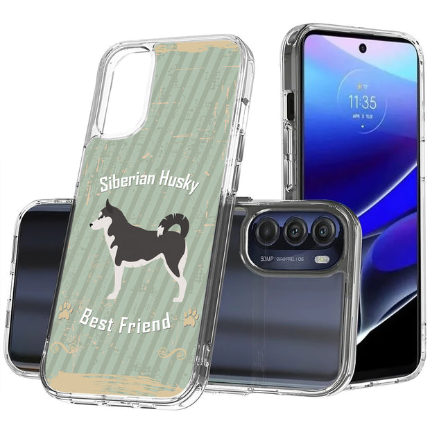 Husky Dog Print Slim Cover For Motorola Moto G (Power, Stylus, Play, 5G), Print in USA