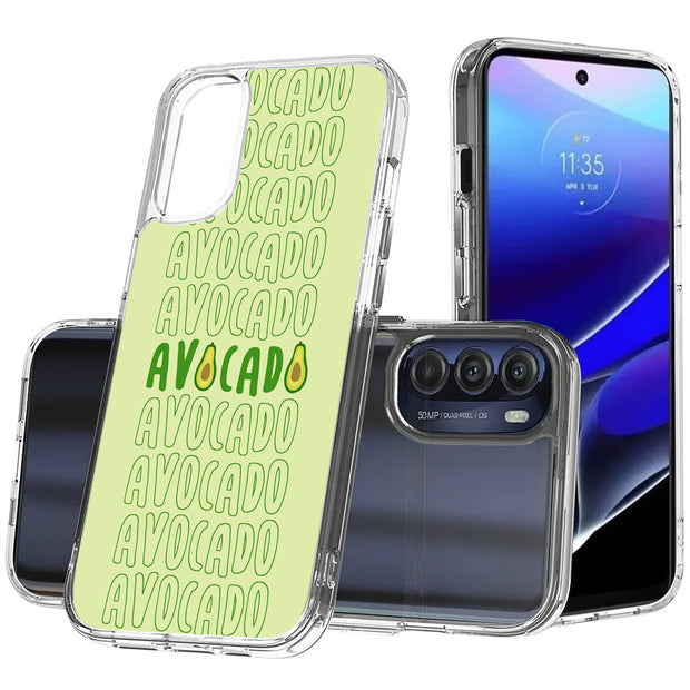 Avocado Text  Print Slim Cover For Motorola Moto G (Power, Stylus, Play, 5G), Print in USA