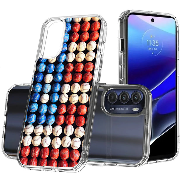 USA Baseball Print Slim Cover For Motorola Moto G (Power, Stylus, Play, 5G), Print in USA
