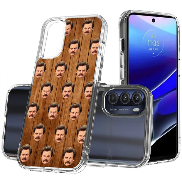 Ron Swanson Print Slim Cover For Motorola Moto G (Power, Stylus, Play, 5G), Print in USA