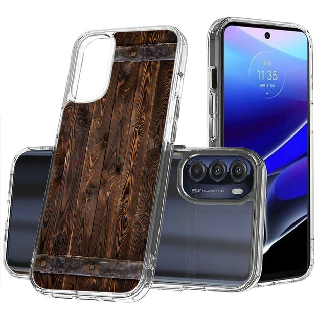 Wood 6 Print Slim Cover For Motorola Moto G (Power, Stylus, Play, 5G), Print in USA