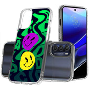 Acid Smile Face Print Slim Cover For Motorola Moto G (Power, Stylus, Play, 5G), Print in USA