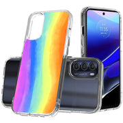 Pastel Rainbow Print Slim Cover For Motorola Moto G (Power, Stylus, Play, 5G), Print in USA