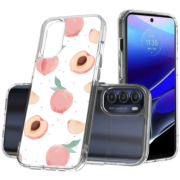 Juicy Peach Print Slim Cover For Motorola Moto G (Power, Stylus, Play, 5G), Print in USA