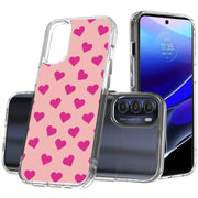 Cute Pink Love Print Slim Cover For Motorola Moto G (Power, Stylus, Play, 5G), Print in USA