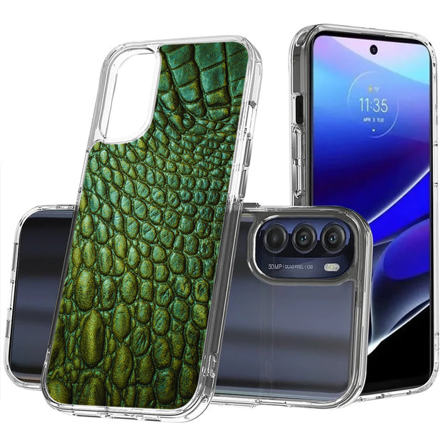 Satin Crocodile Print Slim Cover For Motorola Moto G (Power, Stylus, Play, 5G), Print in USA