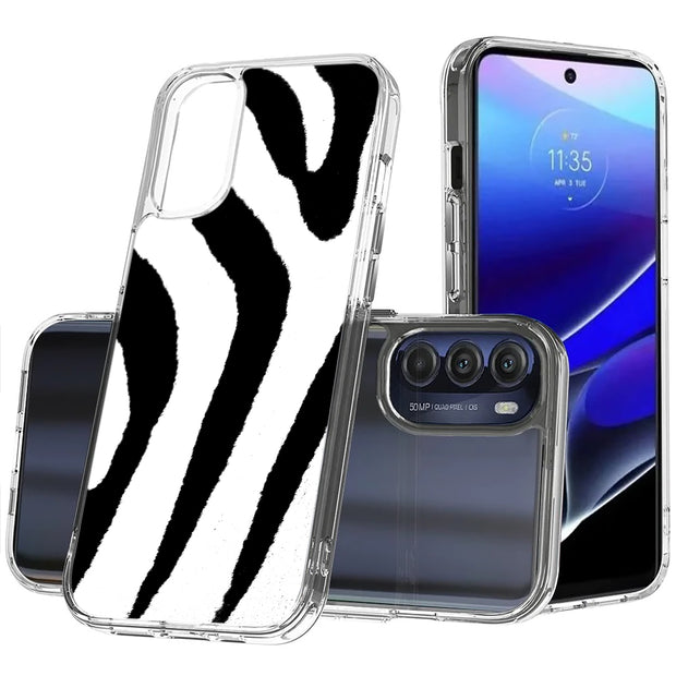 Zebra Stripe Print Slim Cover For Motorola Moto G (Power, Stylus, Play, 5G), Print in USA