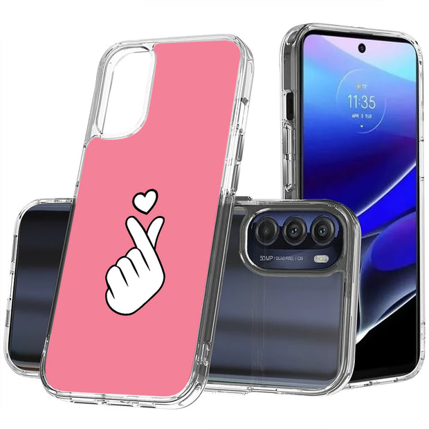 Finger Heart Print Slim Cover For Motorola Moto G (Power, Stylus, Play, 5G), Print in USA