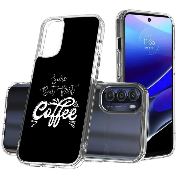 First Coffee Print Slim Cover For Motorola Moto G (Power, Stylus, Play, 5G), Print in USA