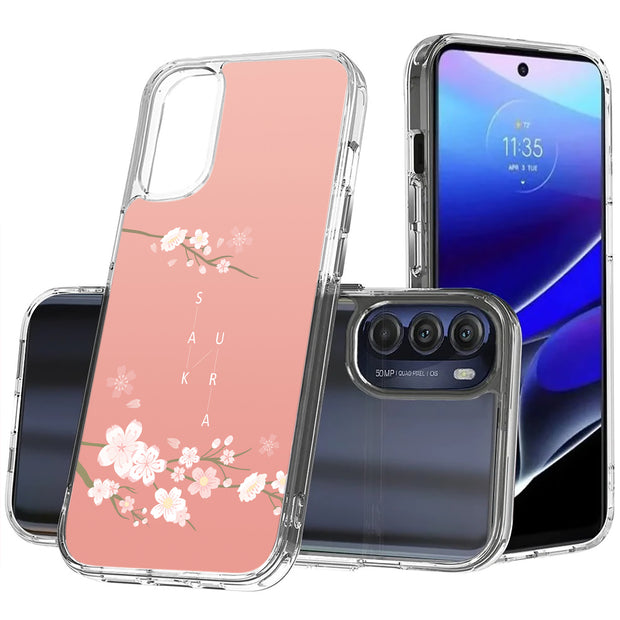 Cherry Blossom Print Slim Cover For Motorola Moto G (Power, Stylus, Play, 5G), Print in USA