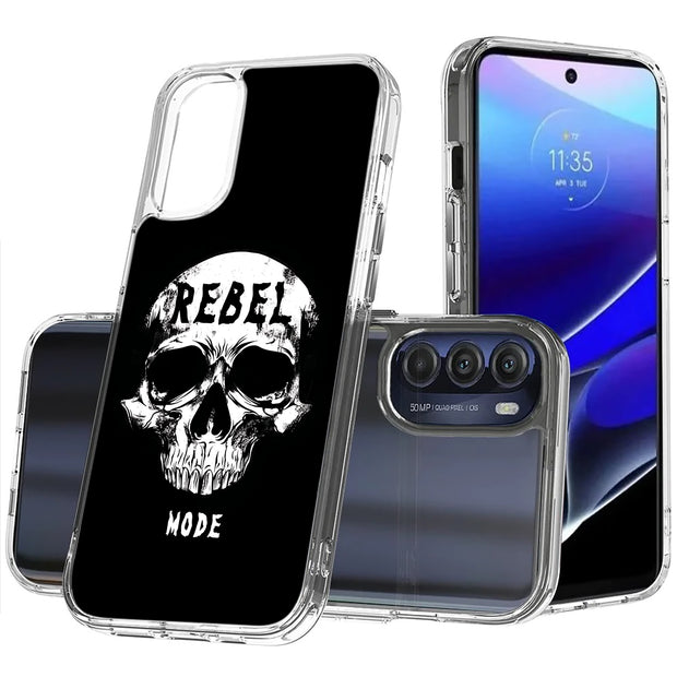 Rebel Skull Print Slim Cover For Motorola Moto G (Power, Stylus, Play, 5G), Print in USA