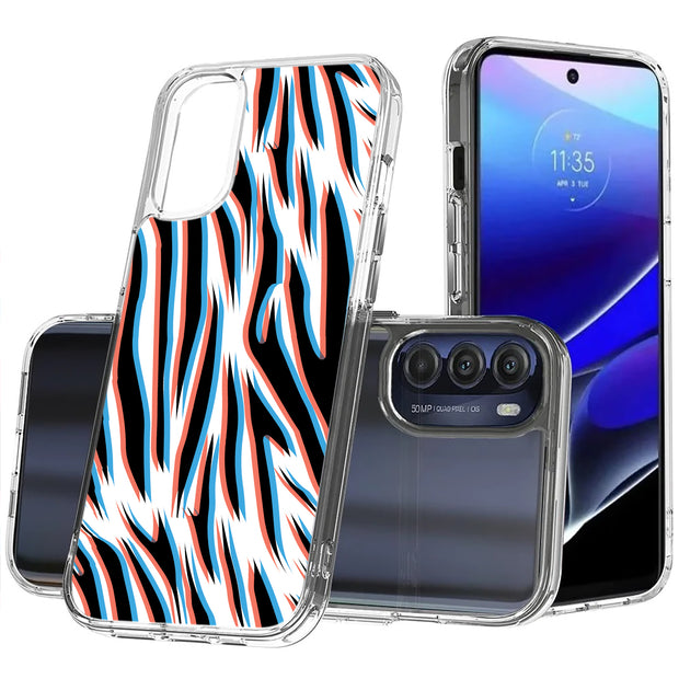 3D Zebra 3 Print Slim Cover For Motorola Moto G (Power, Stylus, Play, 5G), Print in USA