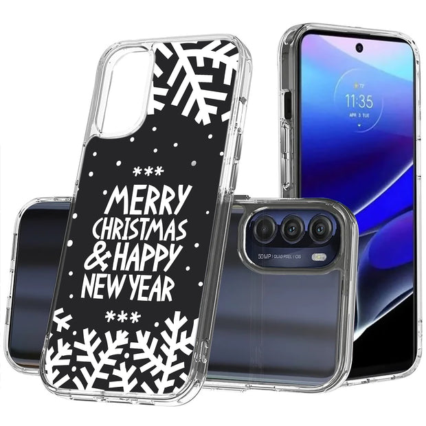 Merry Christmas Print Slim Cover For Motorola Moto G (Power, Stylus, Play, 5G), Print in USA