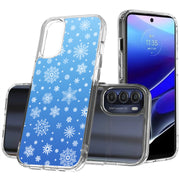 Blue Snowflakes Print Slim Cover For Motorola Moto G (Power, Stylus, Play, 5G), Print in USA