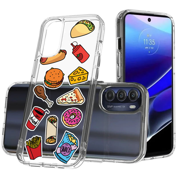 Food Collage Print Slim Cover For Motorola Moto G (Power, Stylus, Play, 5G), Print in USA