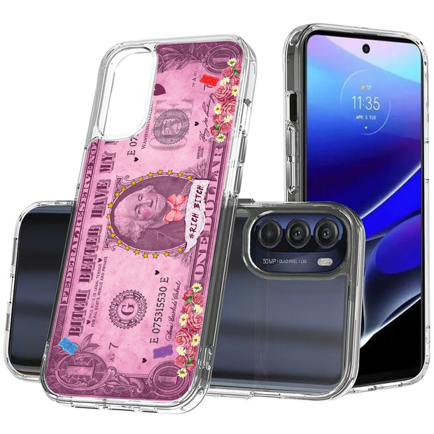 Rich Bitch Print Slim Cover For Motorola Moto G (Power, Stylus, Play, 5G), Print in USA