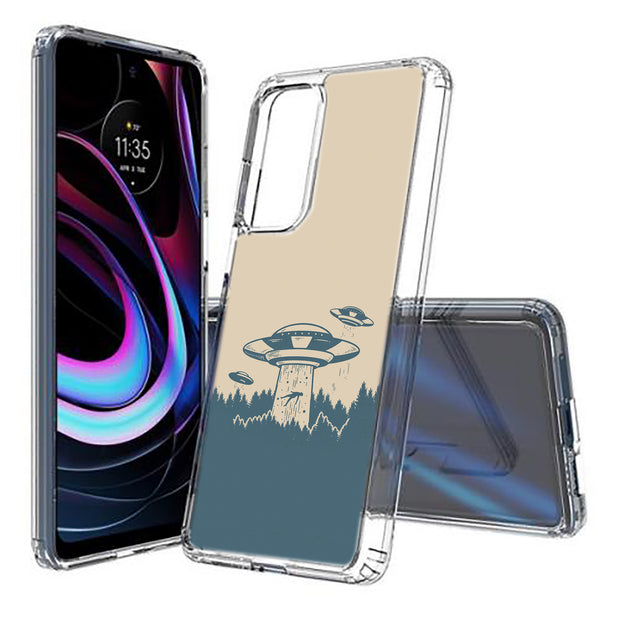 Alien Kidnap Print Slim Cover For Motorola   (Edge,One 5G,Ace,UW,X40,30), Print in USA