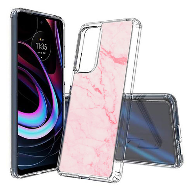 Pink Marble 2 Print Slim Cover For Motorola   (Edge,One 5G,Ace,UW,X40,30), Print in USA