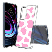 Cow Shape Pink Print Slim Cover For Motorola   (Edge,One 5G,Ace,UW,X40,30), Print in USA