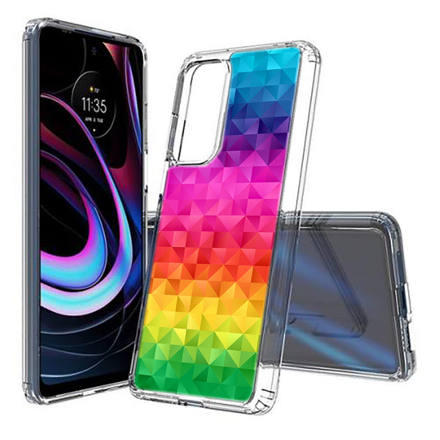 Rainbow Colors Print Slim Cover For Motorola   (Edge,One 5G,Ace,UW,X40,30), Print in USA