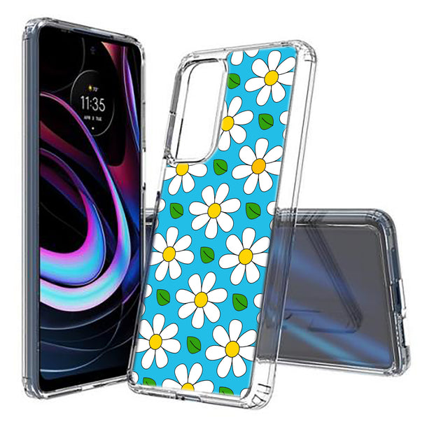 Daisy Pattern Print Slim Cover For Motorola   (Edge,One 5G,Ace,UW,X40,30), Print in USA