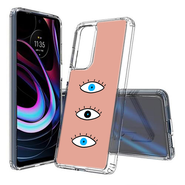 Evil Eye Blue Print Slim Cover For Motorola   (Edge,One 5G,Ace,UW,X40,30), Print in USA