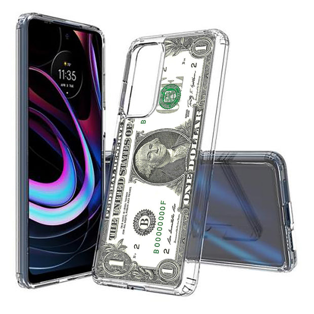 One Dollar Bill Print Slim Cover For Motorola   (Edge,One 5G,Ace,UW,X40,30), Print in USA