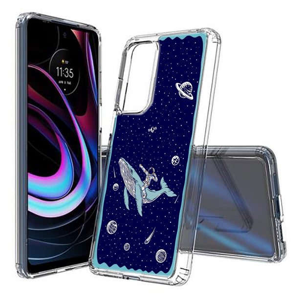 Space Whale 5 Print Slim Cover For Motorola   (Edge,One 5G,Ace,UW,X40,30), Print in USA