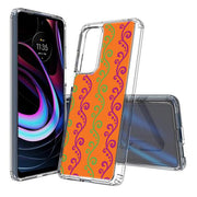 Purple Grn Vine Print Slim Cover For Motorola   (Edge,One 5G,Ace,UW,X40,30), Print in USA