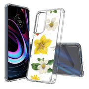 Flower Design 2 Print Slim Cover For Motorola   (Edge,One 5G,Ace,UW,X40,30), Print in USA