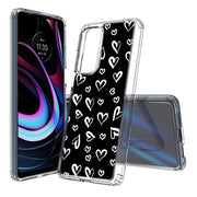 White Hearts Print Slim Cover For Motorola   (Edge,One 5G,Ace,UW,X40,30), Print in USA