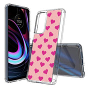 Cute Pink Love Print Slim Cover For Motorola   (Edge,One 5G,Ace,UW,X40,30), Print in USA