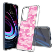 Girly Camo Pink Print Slim Cover For Motorola   (Edge,One 5G,Ace,UW,X40,30), Print in USA