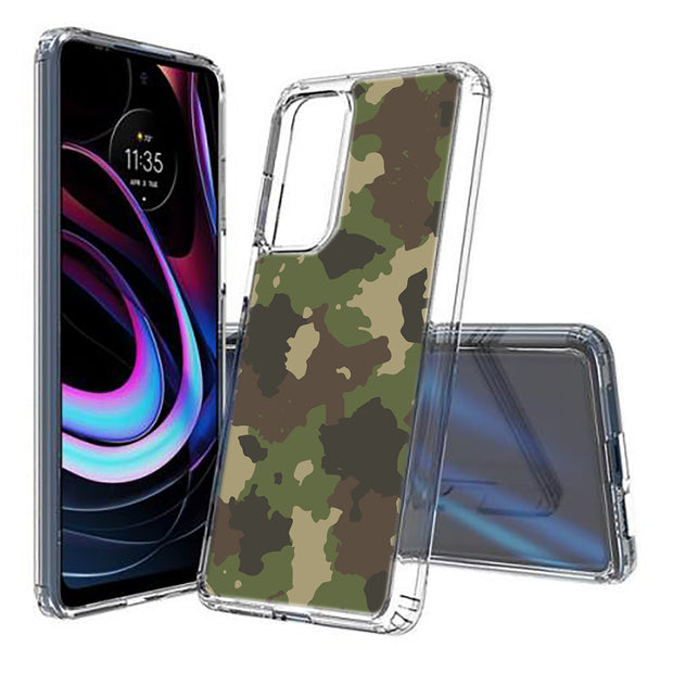 Camouflage 3 Print Slim Cover For Motorola   (Edge,One 5G,Ace,UW,X40,30), Print in USA