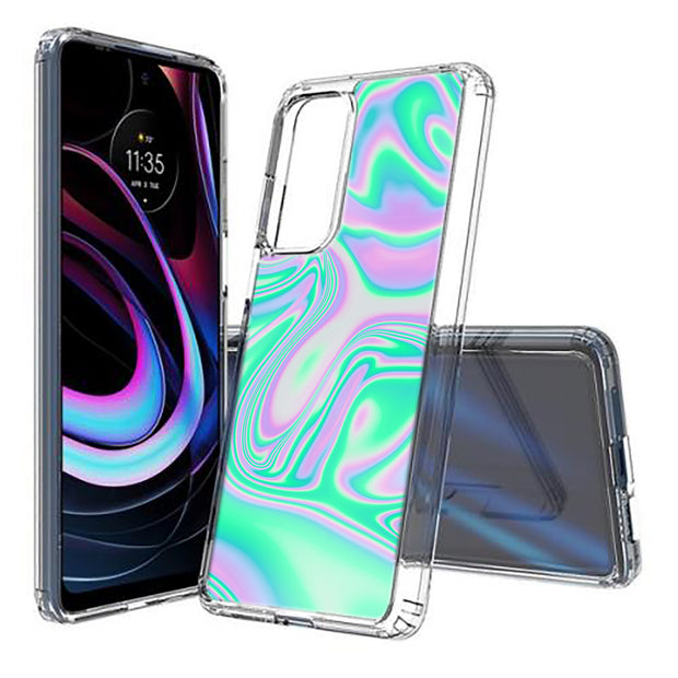 Liquid Swirls Print Slim Cover For Motorola   (Edge,One 5G,Ace,UW,X40,30), Print in USA