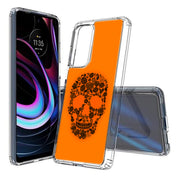 Skull Flower Print Slim Cover For Motorola   (Edge,One 5G,Ace,UW,X40,30), Print in USA