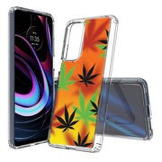Color Marijuana Print Slim Cover For Motorola   (Edge,One 5G,Ace,UW,X40,30), Print in USA