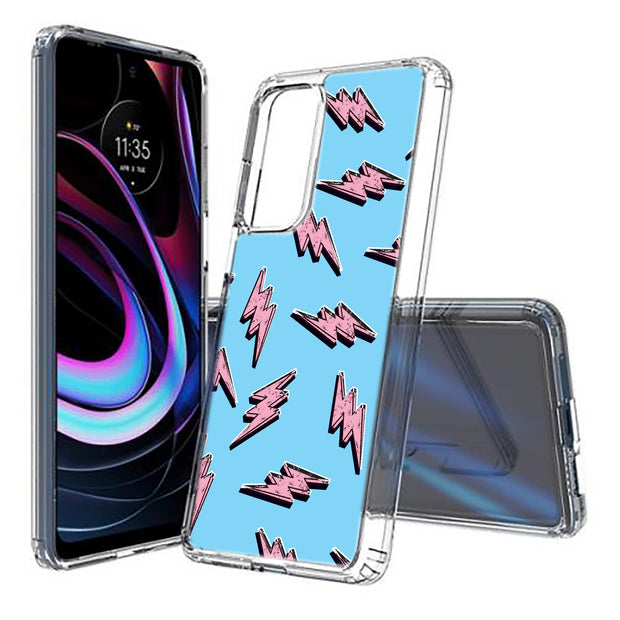 Lightning Shape Print Slim Cover For Motorola   (Edge,One 5G,Ace,UW,X40,30), Print in USA