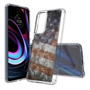 American Flag 2 Print Slim Cover For Motorola   (Edge,One 5G,Ace,UW,X40,30), Print in USA