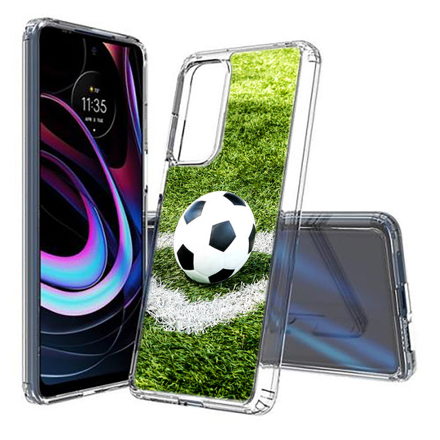 Soccer  Print Slim Cover For Motorola   (Edge,One 5G,Ace,UW,X40,30), Print in USA