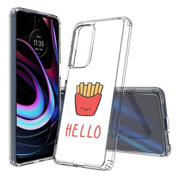 Hello Fries Print Slim Cover For Motorola   (Edge,One 5G,Ace,UW,X40,30), Print in USA