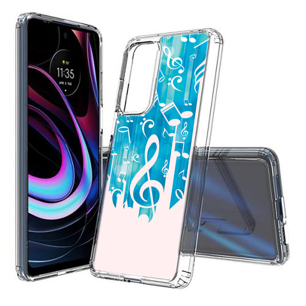 Music Note Print Slim Cover For Motorola   (Edge,One 5G,Ace,UW,X40,30), Print in USA