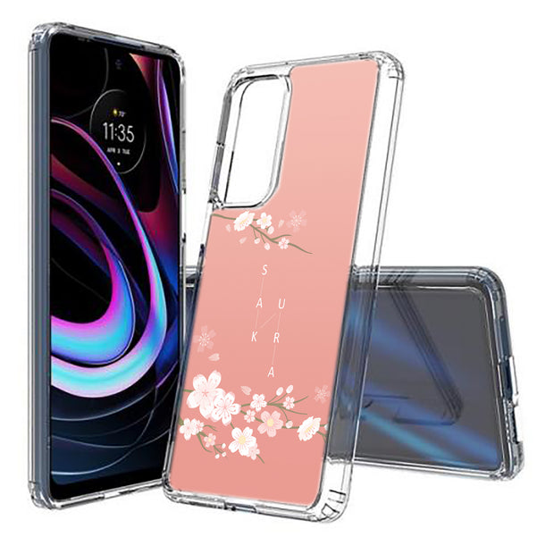 Cherry Blossom Print Slim Cover For Motorola   (Edge,One 5G,Ace,UW,X40,30), Print in USA