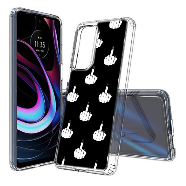 Edgy Finger Print Slim Cover For Motorola   (Edge,One 5G,Ace,UW,X40,30), Print in USA