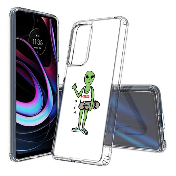 Bleh Alien Wht Print Slim Cover For Motorola   (Edge,One 5G,Ace,UW,X40,30), Print in USA