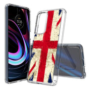 Old UK Flag Print Slim Cover For Motorola   (Edge,One 5G,Ace,UW,X40,30), Print in USA