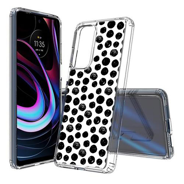 Polka Dot 8 Print Slim Cover For Motorola   (Edge,One 5G,Ace,UW,X40,30), Print in USA